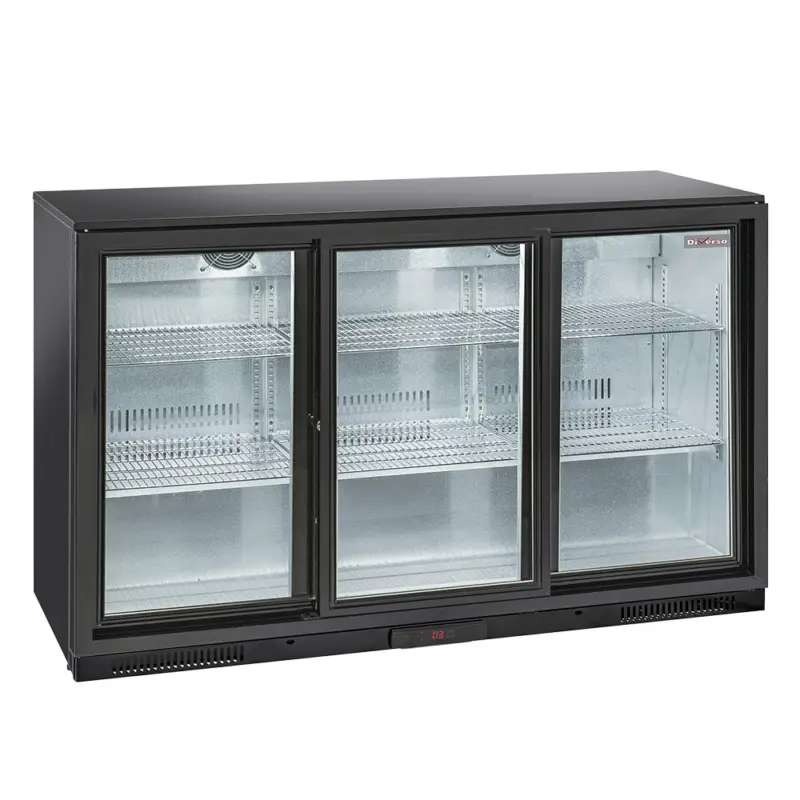 Rechtstreeks Van De Fabrikant Diverso By Diamond Barkoelkast | Back Bar | 320L | Zwart | Schuifdeuren