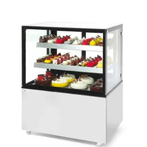 Arktic Koelvitrine | 300L | RVS/Zwart | 0°C/+6°C | Geforceerd | 3 Niveaus | Wielen | 915x675x1210mm Premium