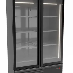 Meest Verkocht Combisteel Koelkast | 1200L | Zwart | +1°C/+7°C | Geforceerd | 2 Klapdeuren | Wielen | 1270x790x2140mm