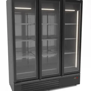 Combisteel Koelkast | 1555L | Zwart | +1°C/+7°C | Geforceerd | 3 Klapdeuren | Wielen | 1620x790x2140mm Nieuw
