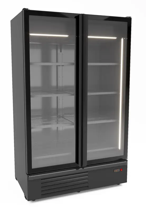 Combisteel Vrieskast | 1230L | Zwart | 2 Deuren | -18°C/-23°C | Geforceerd | 1306x852x2082mm Korting