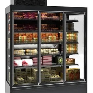 Op = Op Combisteel Wandkoeling | MAX | Zwart | -1°C/+7°C | Geforceerd | 6 Schappen | 3.5kW | Klapdeuren | 2500x975x2210mm