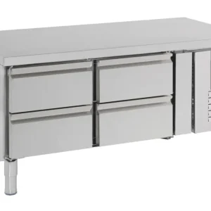 Combisteel Koelwerkbank | Laag Model | 202L | 4 Laden | +2°C/+8°C | Geforceerd | 1200x700x650mm Exclusieve Aanbieding