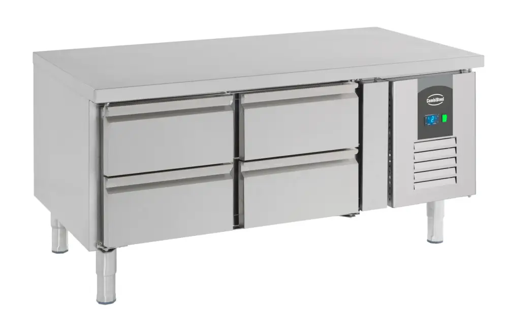 Combisteel Koelwerkbank | Laag Model | 202L | 4 Laden | +2°C/+8°C | Geforceerd | 1200x700x650mm Exclusieve Aanbieding