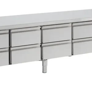 Combisteel Koelwerkbank | Laag Model | 402L | 8 Laden | +2°C/+8°C | Geforceerd | 2000x700x650mm Seizoensaanbieding