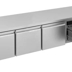 Combisteel Koelwerkbank | PRO LINE | Laag Model | 360L | 4 Laden 1/1 GN | -2°C/+8°C | Geforceerd | 2130x700x600mm Direct Verzonden