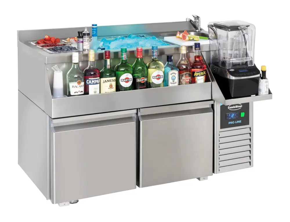 CombiSteel Koelwerkbank 180L | 2 Deuren | Cocktail Bar Station Exclusieve Aanbieding