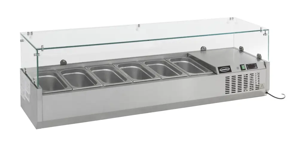 Combisteel Opzetkoelvitrine | 6x 1/4 GN | 1400x335x435mm Hete Deal