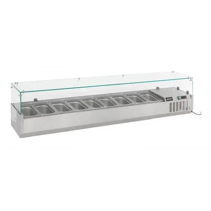 Combisteel Opzetkoelvitrine | 9x 1/3 GN | 2000x395x435mm Merkproduct