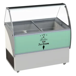 CombiSteel Schepijsvitrine | BALI | 354L | 9x 5L | Statisch | Wielen | 1192x825x1257mm Direct Beschikbaar