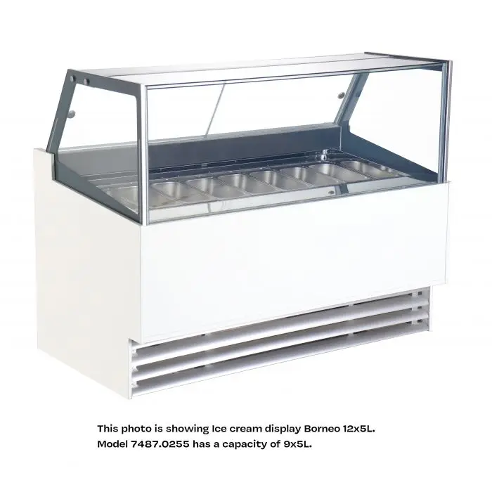 CombiSteel Schepijsvitrine | PHUKET | 285L | 9x 5L | Geforceerd | Wielen | 1260x880x1300mm Express Levering