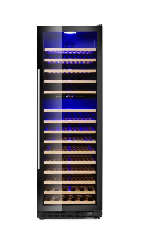 Lage Kosten Arktic Wijnkoelkast | 447L (160x 75cl) | Zwart | 2 Zones | +5°C/+22°C | Geforceerd | 595x685x1795mm
