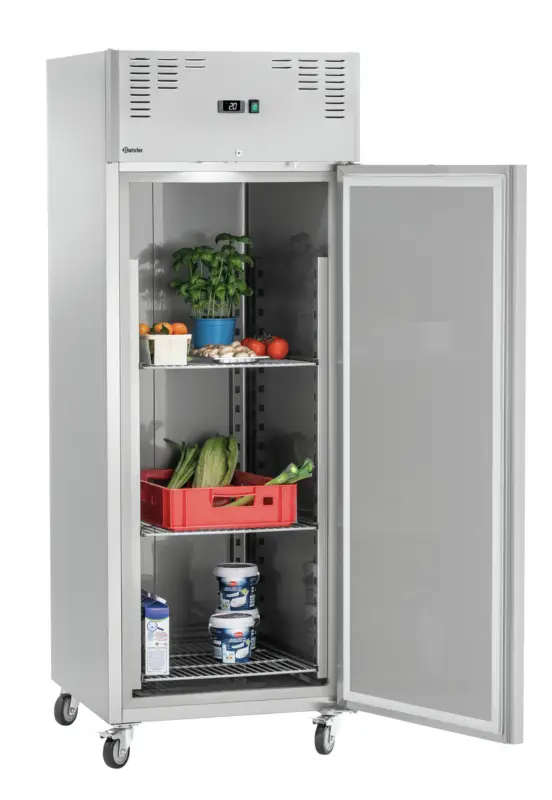 Bartscher Koelkast | 650L 2/1 GN | RVS | 0°C/+8°C | Geforceerd | Wielen | 740x835x2050mm Direct Beschikbaar