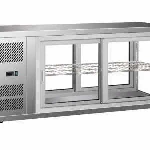 Combisteel Gebaksvitrine | 150L | Grijs | +3°c/+8°c | 2 Schappen Bestel Nu