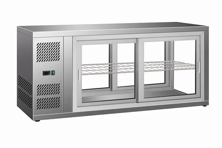 Combisteel Gebaksvitrine | 150L | Grijs | +3°c/+8°c | 2 Schappen Bestel Nu