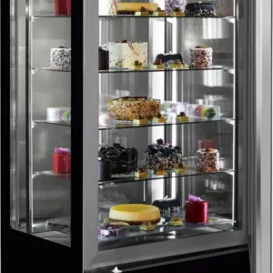 Betaalbaar Combisteel Gebaksvitrine | 400L | Zwart | +14°c/+16°c | 6 Schappen