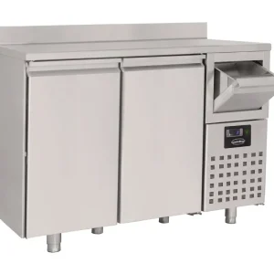 Merkproduct Combisteel Koelwerkbank | 550L | 2 Deuren GN 1/1 + Afkloplade | -2°C/+8°C | Geforceerd | Achterrand | 1580x600x1050/1150mm