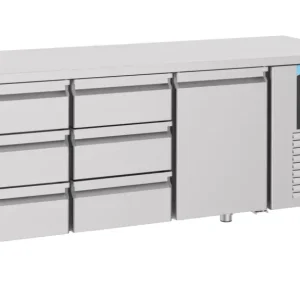 Combisteel Koelwerkbank | ENERGY LINE | Energiezuinig | 474L | 1 Deur + 6 Laden | -2°C/+8°C | Geforceerd | 1865x700x850mm Express Levering
