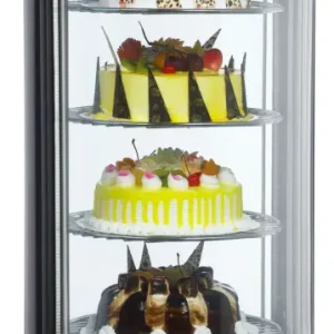 Voordeelprijs Combisteel Horeca Gebaksvitrine | Roterende Plateaus | Led | 72L | 450x450x983mm