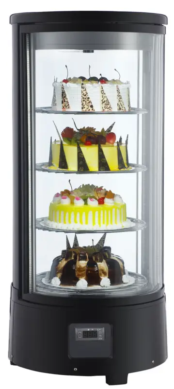 Voordeelprijs Combisteel Horeca Gebaksvitrine | Roterende Plateaus | Led | 72L | 450x450x983mm