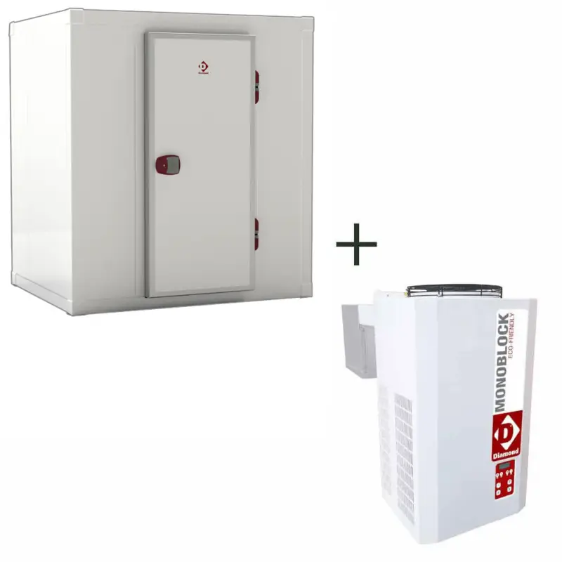 Merkproduct Diamond Koelcel Inclusief Motor | T° -5°c +5°c | 1990x1190x2190mm
