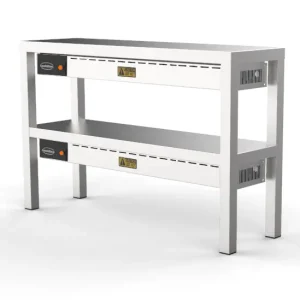 Gecertificeerd Combisteel Etagère | Keramisch Verwarmd | 2 Niveaus | 1400x300x650mm