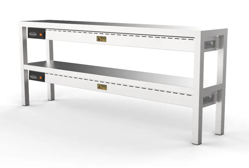 Combisteel Etagere | Keramisch Verwarmd | 2 Niveaus | 1800x300x650mm Direct Beschikbaar