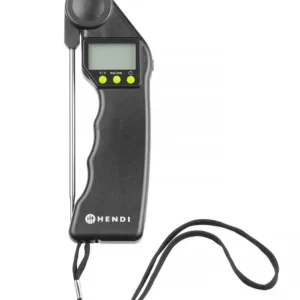 Uitverkoop Digitale thermometer met opvouwbare sonde, HENDI, Zwart, 160x55x(H)20mm