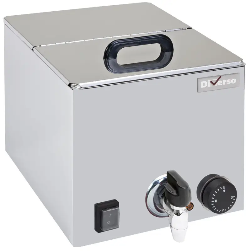 Diverso Voedingsverwarmer | 1/2 GN (150mm) | Aftapkraan | 264x275x260mm Must-Have