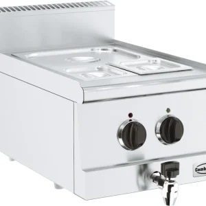 Finale Uitverkoop Combisteel Base 600 Bain Marie | Elektrisch | 1x 1/2 GN – 2x 1/6 GN | 1.5kW | Met Aftapkraan | 400x600x300mm
