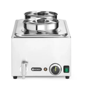 Set: Bain-marie HENDI Ranger + 2x bak 4L met deksel, HENDI, 8L, 220-240V/1000W, 604x332x(H)315mm Nu Kopen