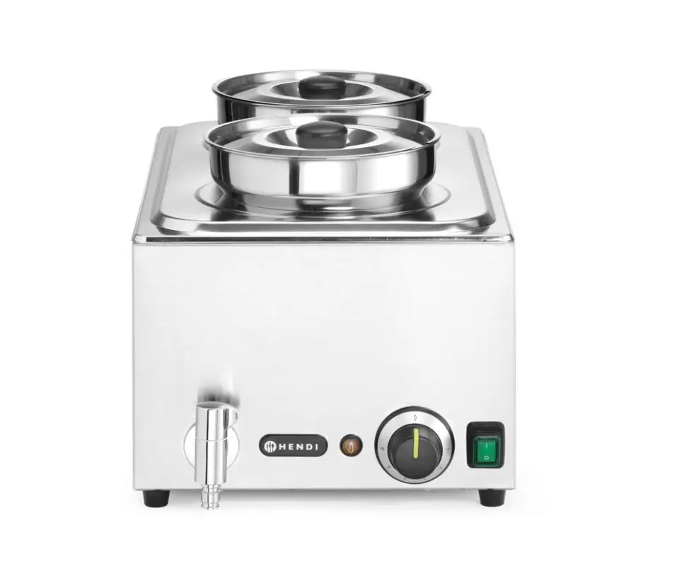 Set: Bain-marie HENDI Ranger + 2x bak 4L met deksel, HENDI, 8L, 220-240V/1000W, 604x332x(H)315mm Nu Kopen