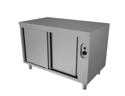 Hete Deal Unninox Warmhoudkast | RVS | Schuifdeuren | 30°c/80°c | 1400x700x850/900mm