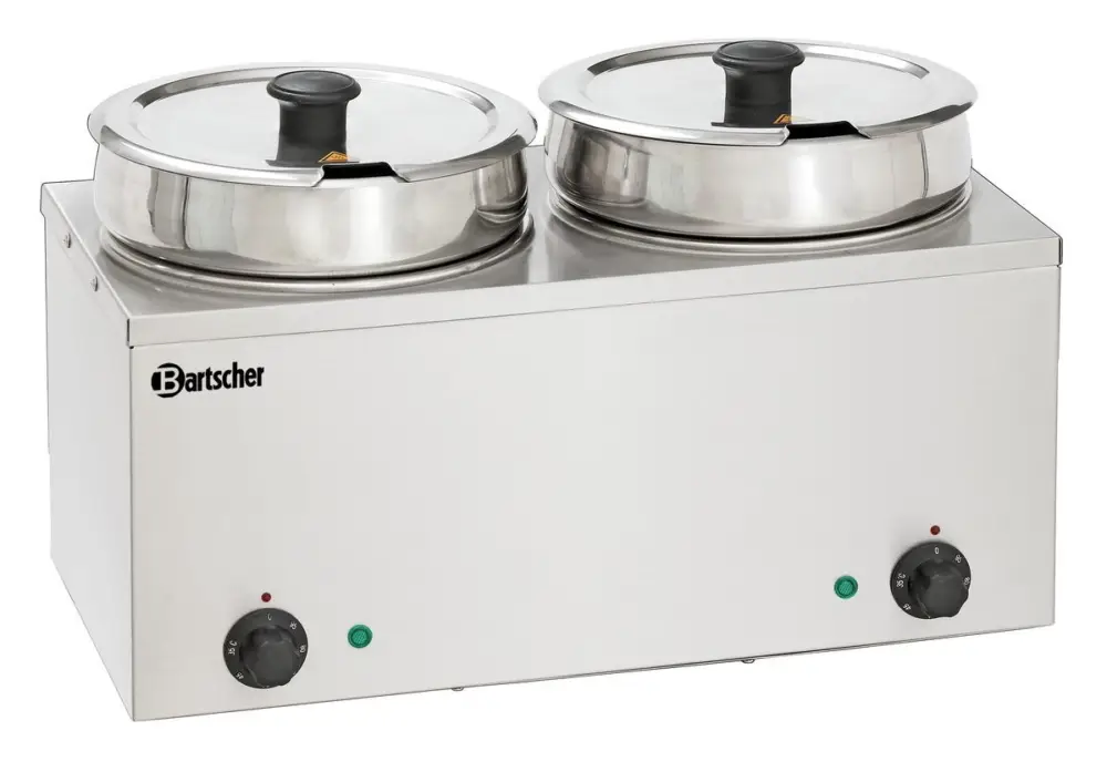 Bartscher Bain-Marie Hotpot | 2x 6,5L Inzetpannen | 230V | 505x280x320mm Nu Kopen