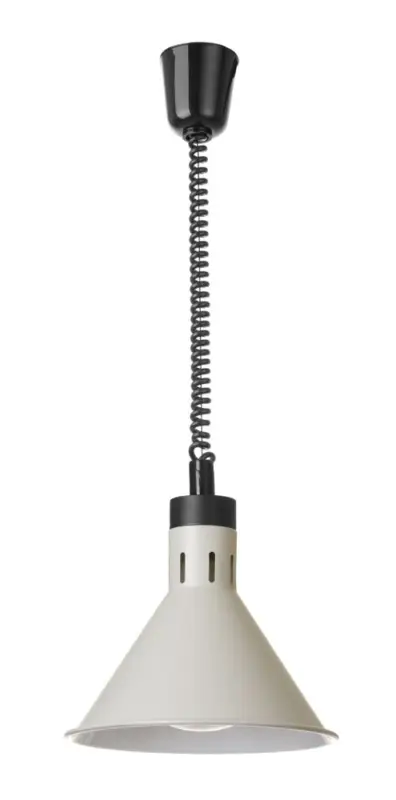 Must-Have Verstelbare warmtelamp conisch, HENDI, Wit, 230V/250W, ⌀275x(H)250mm