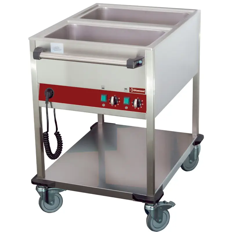 Betrouwbaar Verwarmde Kar 2 GN 1/1 – H 150 Mm, 2 Temperaturen