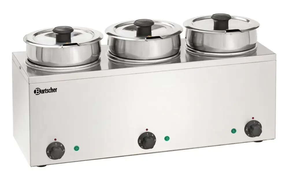 Bartscher Bain Marie | Hotpot | RVS | 3x 3.5L | 230V | 610x240x320mm Exclusieve Aanbieding
