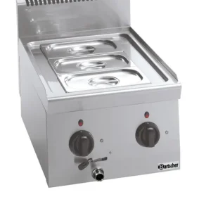 Bartscher Bain Marie | TA | Elektrisch | 1.4 kW | 3x 1/4 GN | Met aftapkraan | 400x600x290mm Betaalbaar