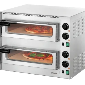 Bestseller Bartscher Pizza Oven | Mini Plus 2 | RVS | 2x Ø350mm | 2 Kamers | 230V | 570x550x475mm