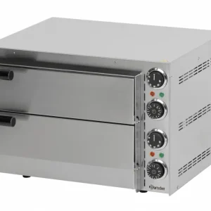 Nu Kopen Bartscher Pizzaoven | Elektrisch | Mini 2 | 2 Kamers | 2x Ø35cm | 2.7kW | 230V | 545x500x380mm