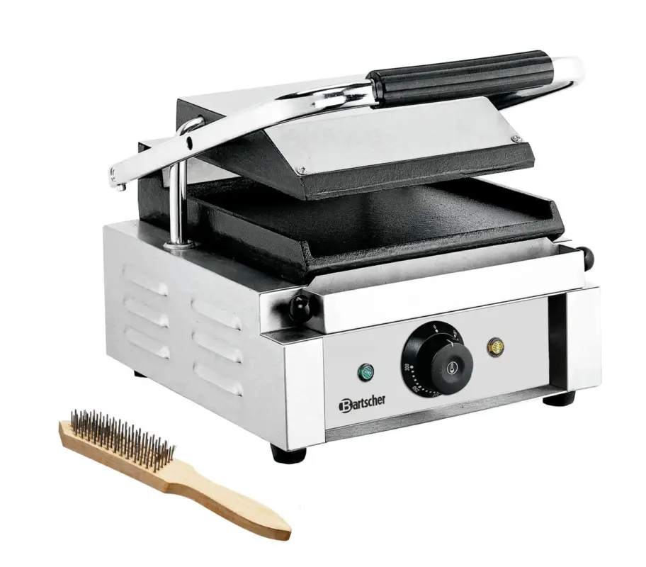 Shop Nu Bartscher Contactgrill 1800 1G | Glad | Grillplaat Gietijzer/Geëmailleerd | 290x395x210mm