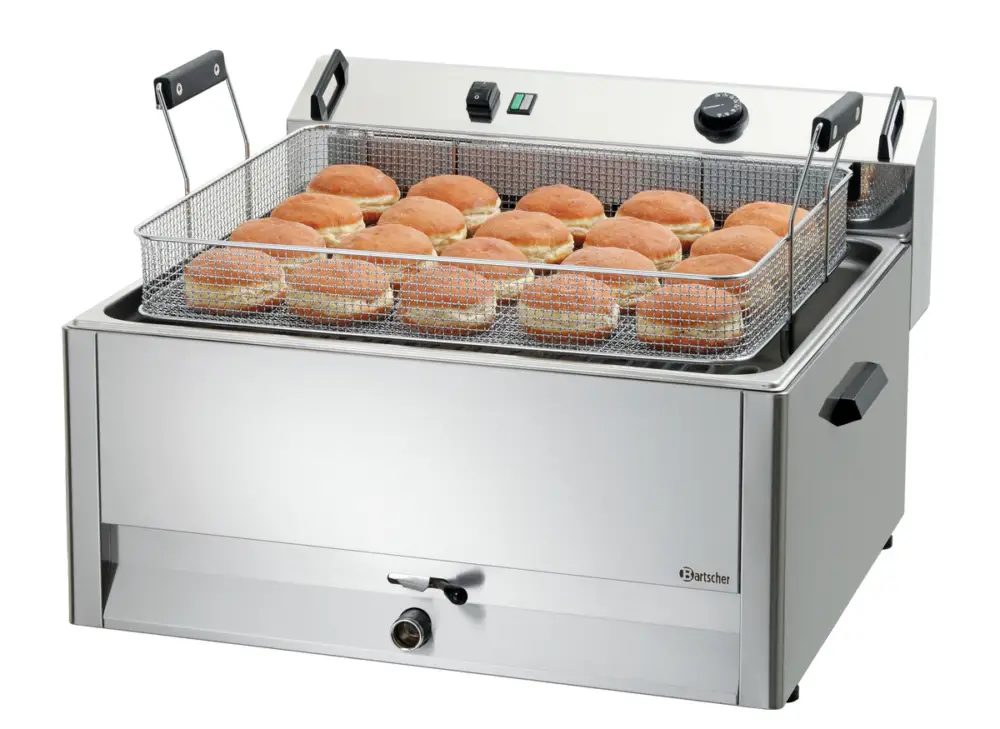 Beperkt Aanbod Bartscher Bakkerijfriteuse | SERIE BF | 30L | 50°C/190°C | 400V | Aftapkraan | 660x650x410mm
