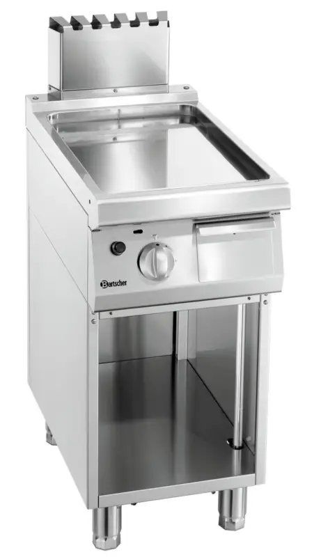 Betaalbaar Bartscher Bakplaat | Gas | 700 B400 | Glad | 7kW | Open Onderbouw | 400x700x850/900mm