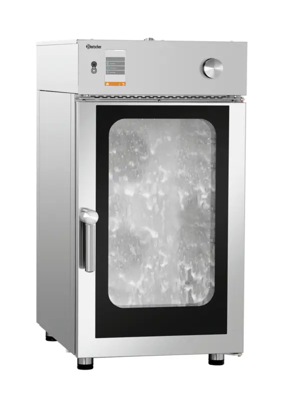Snelle Levering Bartscher Combisteamer | SILVERSTEAM | Elektrisch | 10 Niveaus | 50°C-300°C | 400V | Zelfreiniging | Touchscreen | 520x880x1012mm