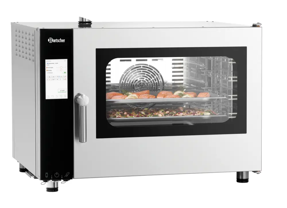 Bartscher Combisteamer Silversteam2 5110DRS | 5 Niveaus | 50°C/300°C | 400V | Zelfreiniging | Touchscreen | 905x840x680mm Premium