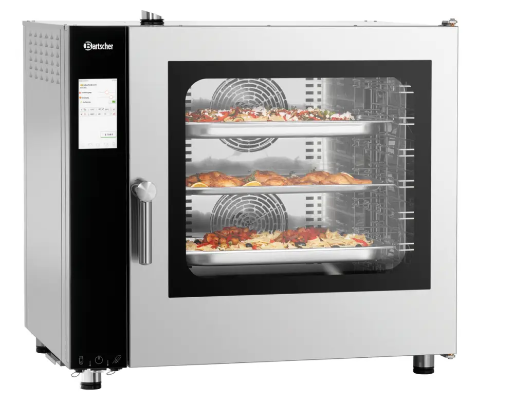 Laatste Kans Bartscher Combisteamer Silversteam2 7110D | 7 Niveaus | 50–300°C | 400V | Touchscreen | 905x840x860mm