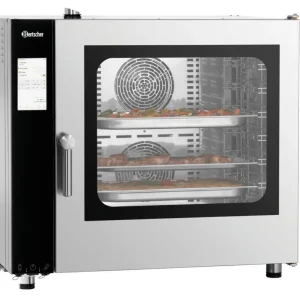 Tijdelijk Beschikbaar Bartscher Combisteamer Silversteam2 7110DRS | 7 Niveaus | 50°C/300°C | 400V | Zelfreiniging | Touchscreen | 905x845x855mm