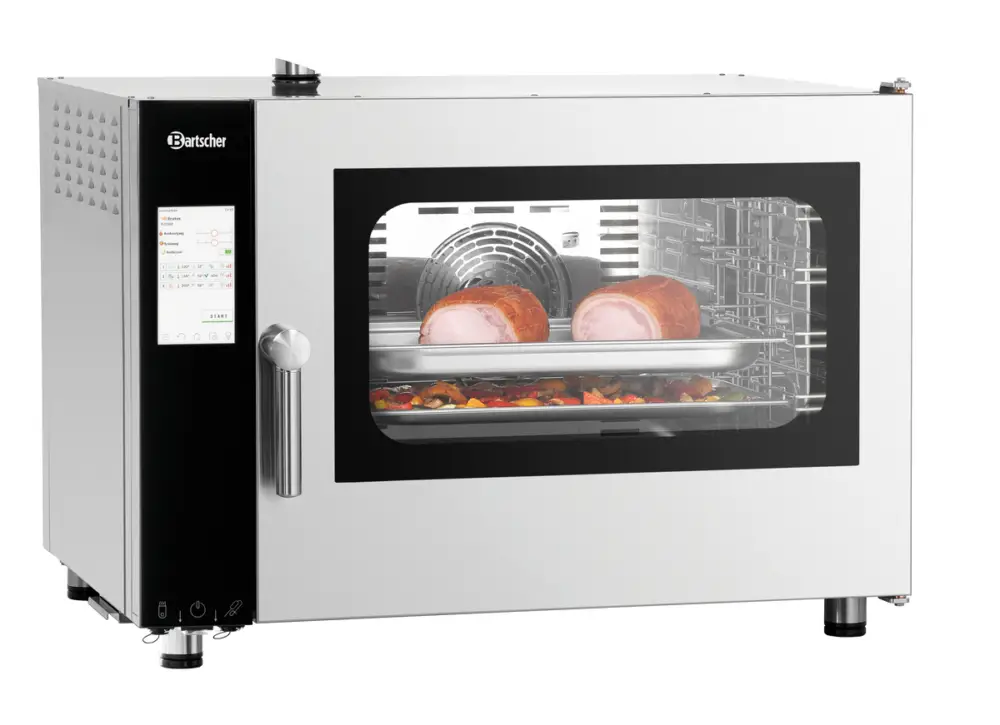 Bartscher Combisteamer Silversteam2 P-5110DRS | 5 Niveaus | 50°C/300°C | 400V | Zelfreiniging | Touchscreen | 905x840x680mm Op = Op
