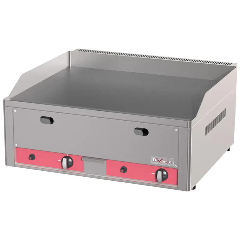 Voordeelprijs Bakplaat | Glad Oppervlak 620x500mm | Branders 2x 4kw | 660x530x290mm