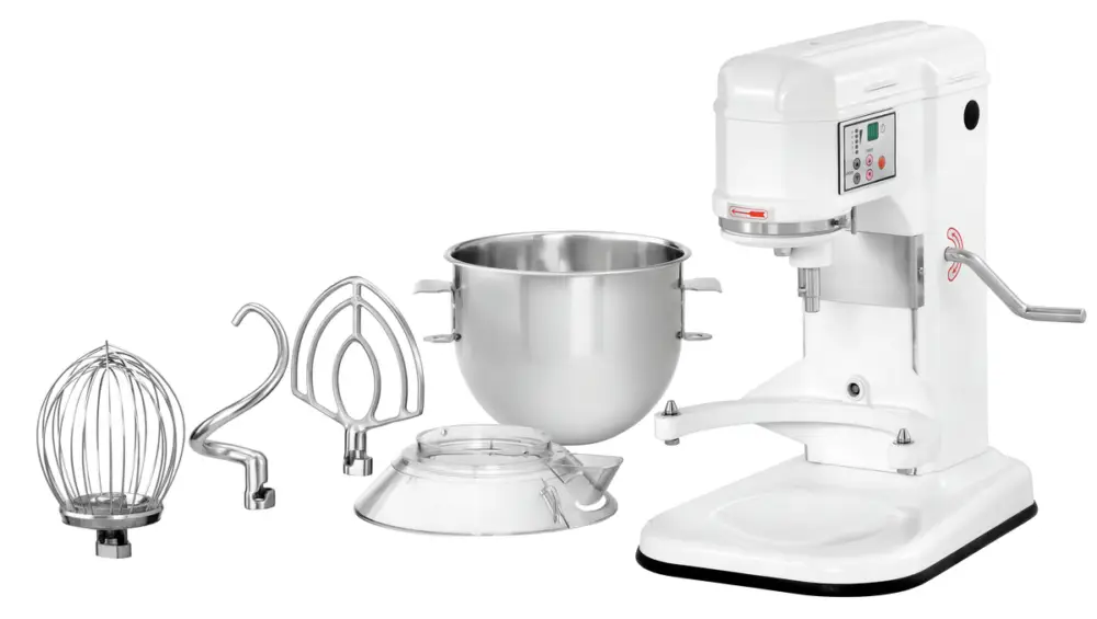 Koopje Bartscher Spiraalmixer | Wit | 7L | Afneembare Kom | 230V | 1.2kg | 440x335x510mm